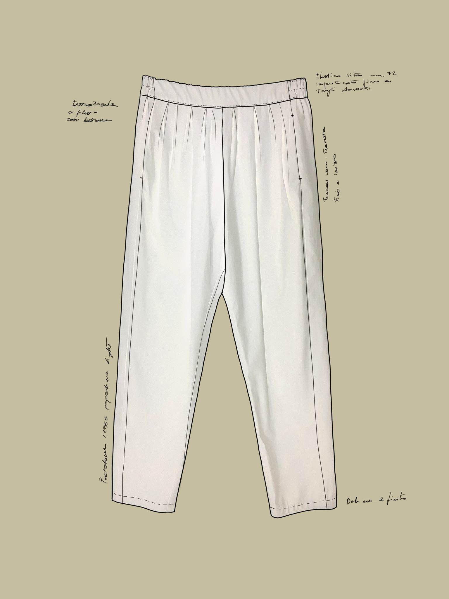 i1765 pantalone popeline light