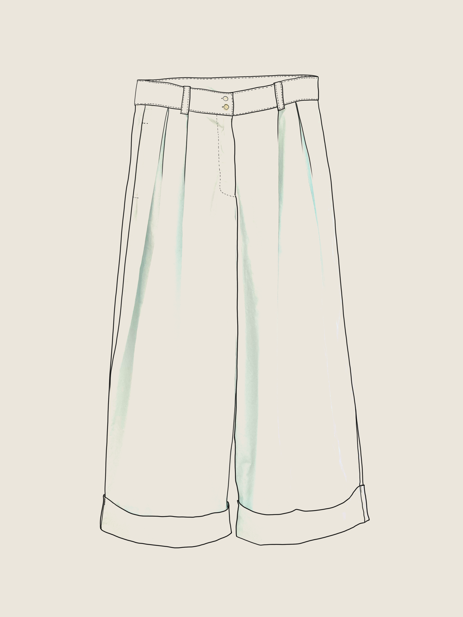 i1766 pantalone popeline