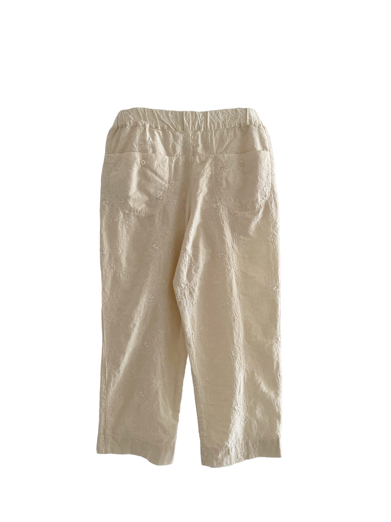 i1767 pantalone tela + ricamo