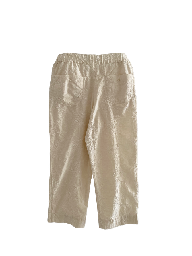 i1767 pantalone tela + ricamo