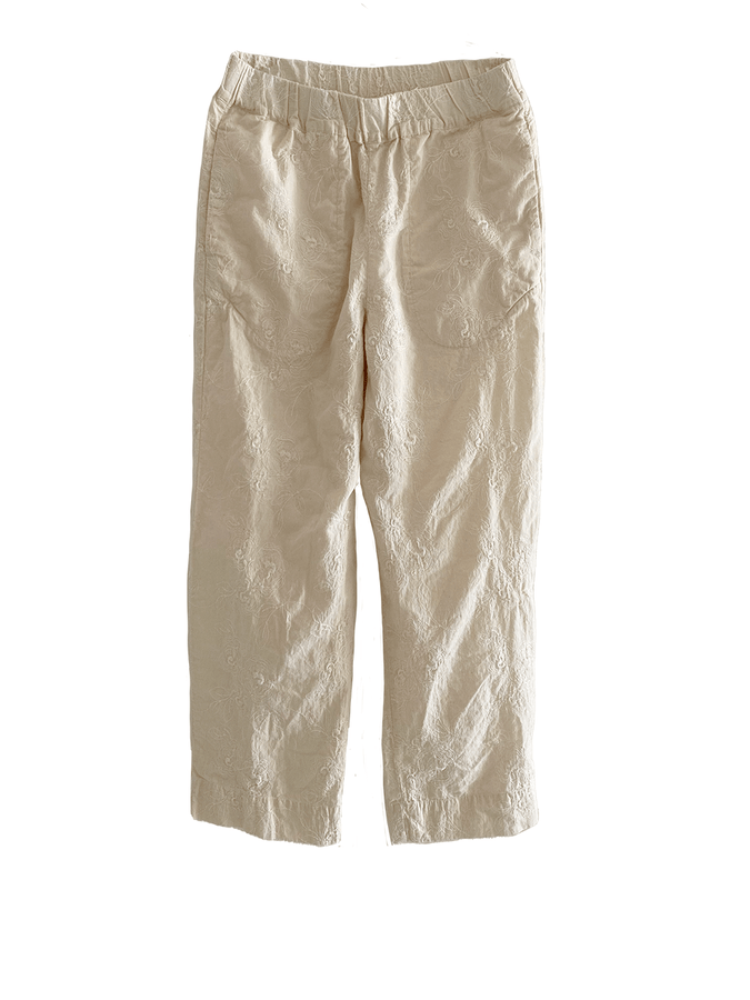 i1767 pantalone tela + ricamo